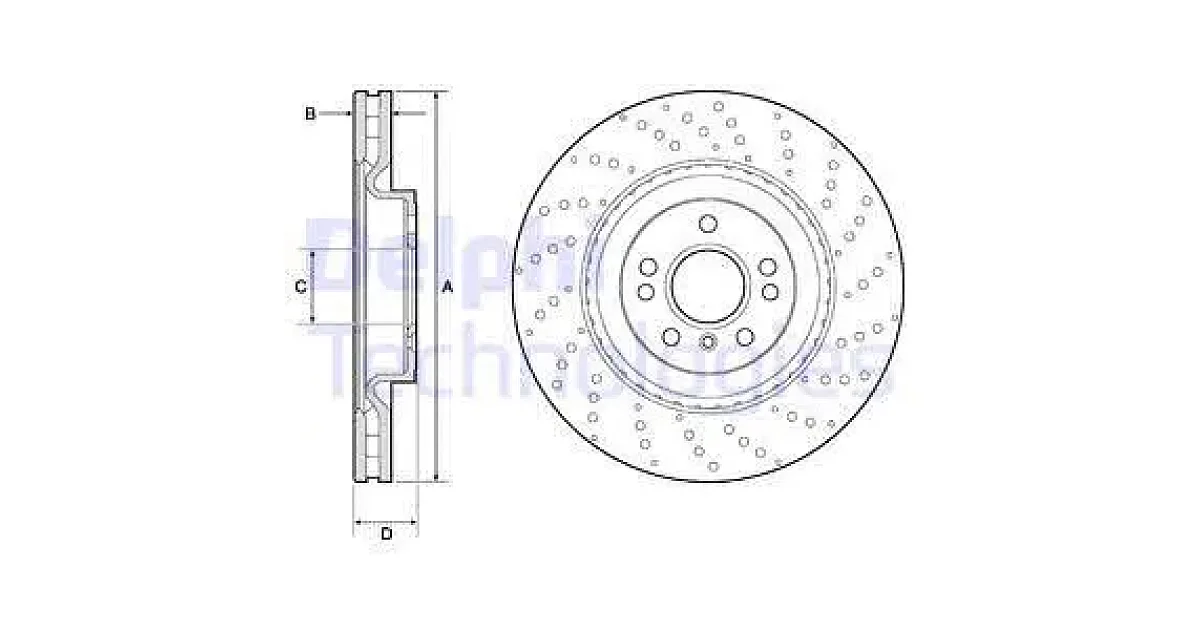 DELPHI BG9149C, Тормозной диск