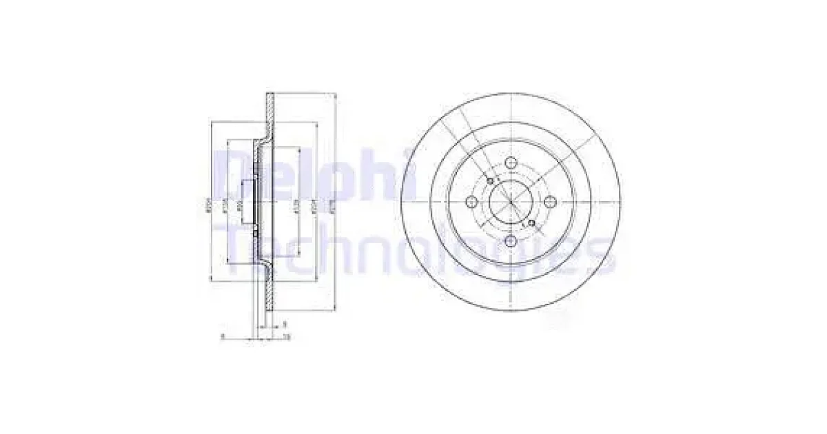 DELPHI BG4076, Тормозной диск