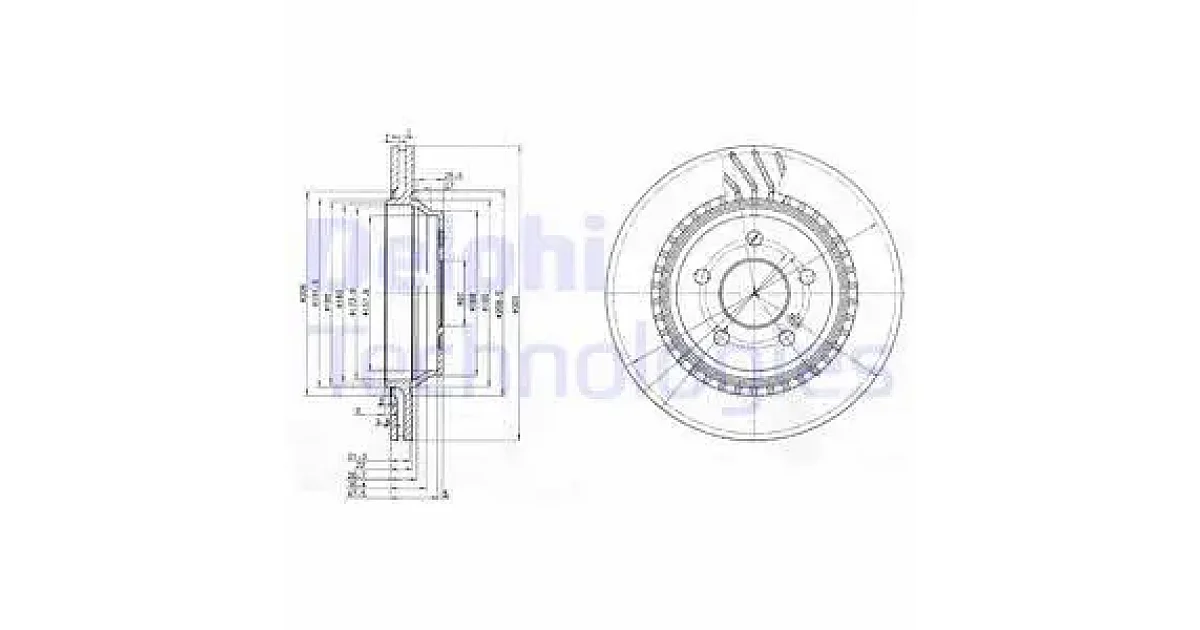 DELPHI BG3726, Тормозной диск