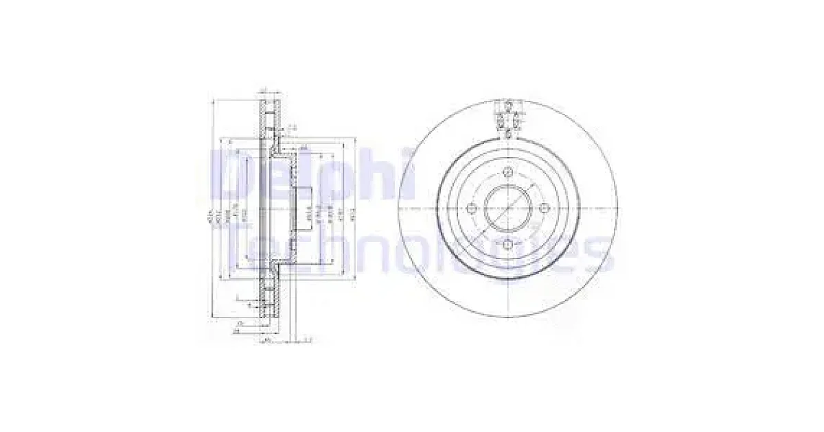 DELPHI BG3852, Тормозной диск