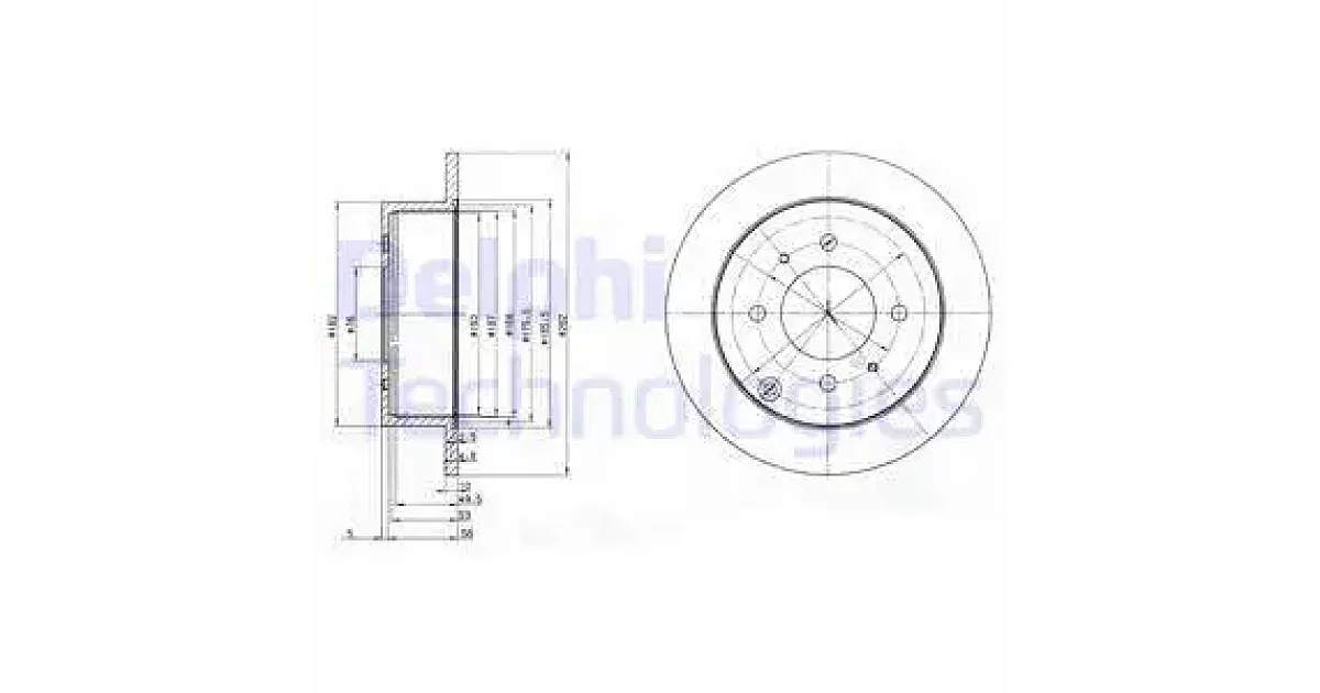 DELPHI BG4010, Тормозной диск