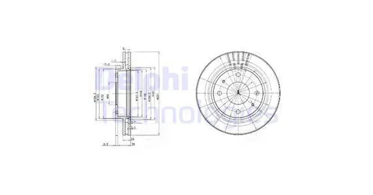 DELPHI BG3750, Тормозной диск
