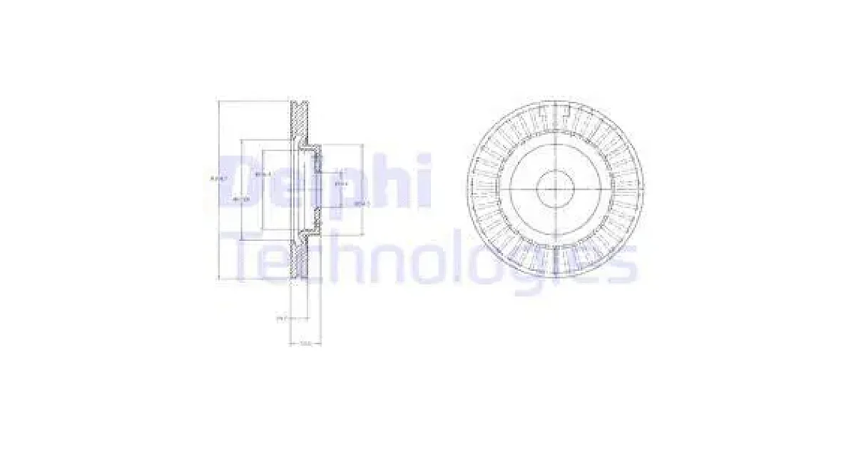 DELPHI BG4214, Тормозной диск