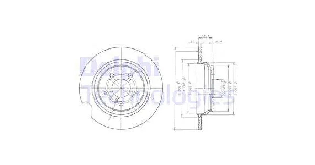DELPHI BG3725, Тормозной диск