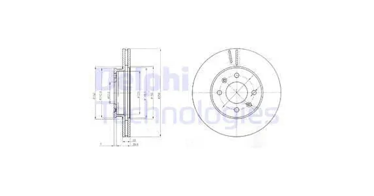 DELPHI BG4096, Тормозной диск