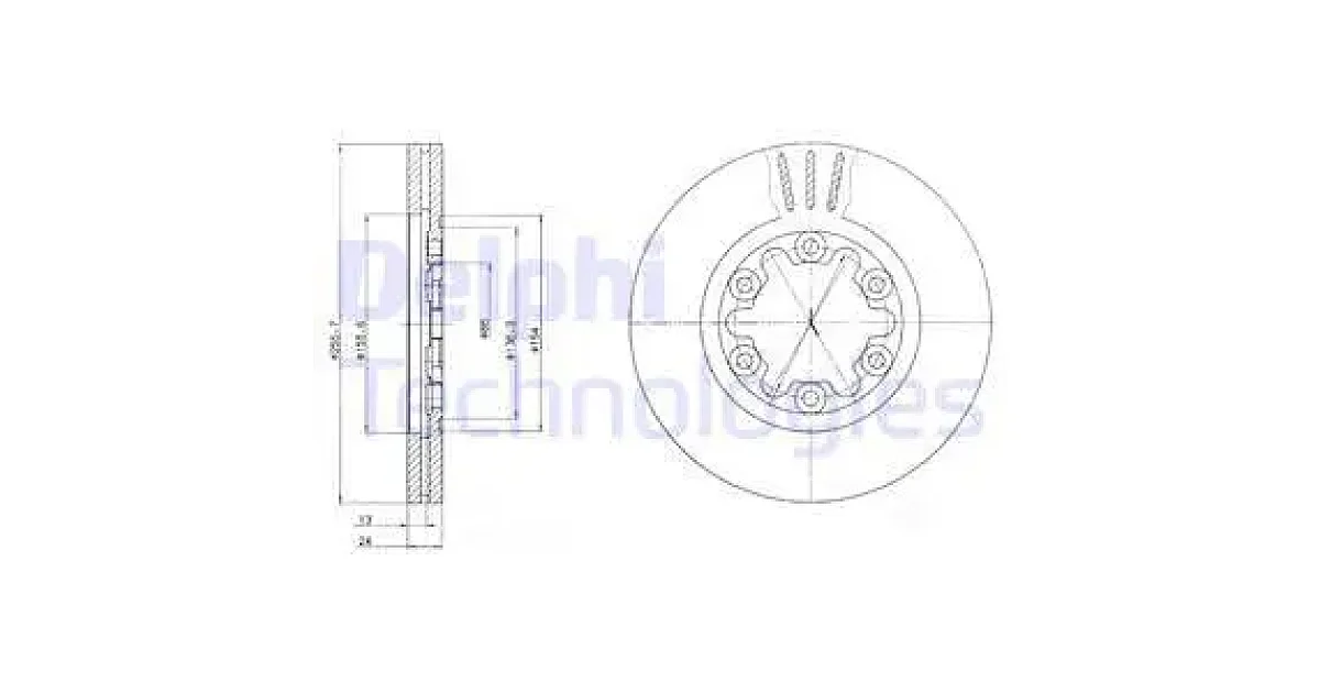DELPHI BG3559, Тормозной диск