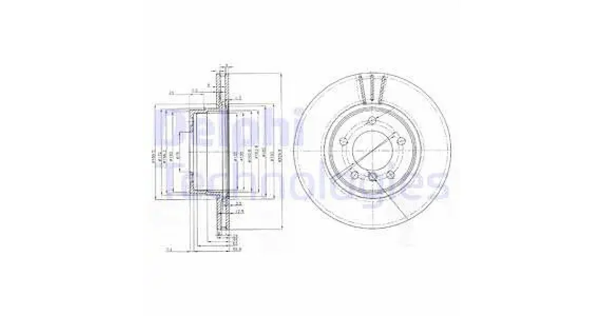 DELPHI BG3870, Тормозной диск