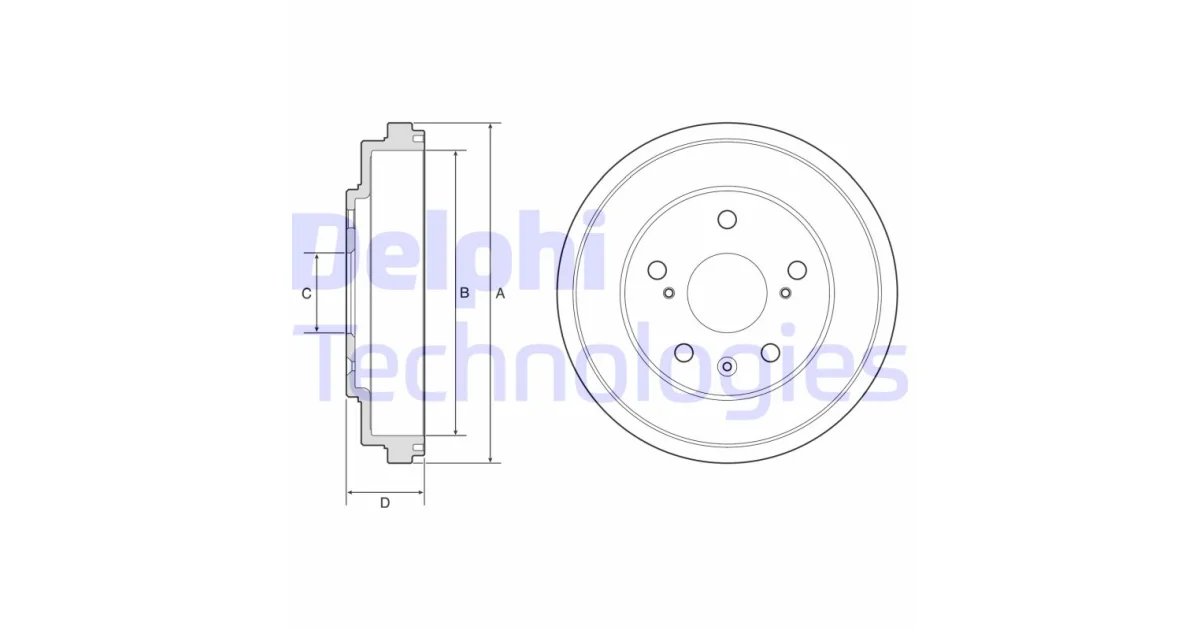 DELPHI BF572, Тормозной барабан