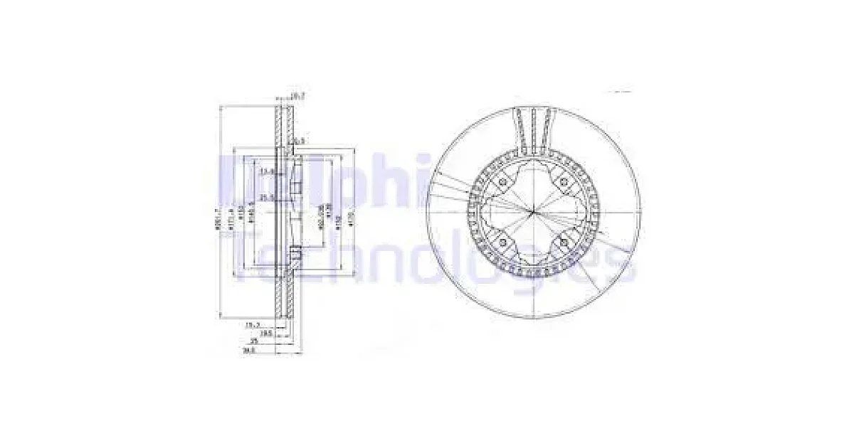 DELPHI BG3063, Тормозной диск