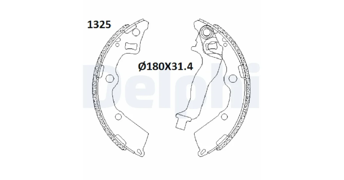 DELPHI LS2199, Комплект тормозных колодок