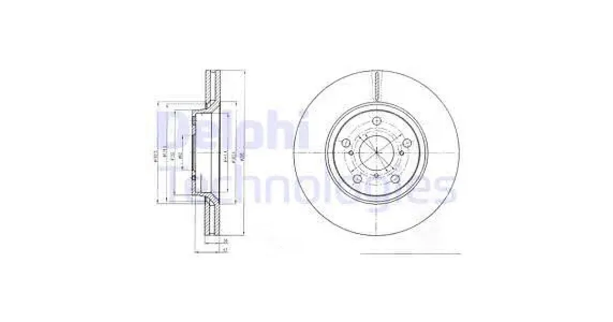DELPHI BG4236C, Тормозной диск
