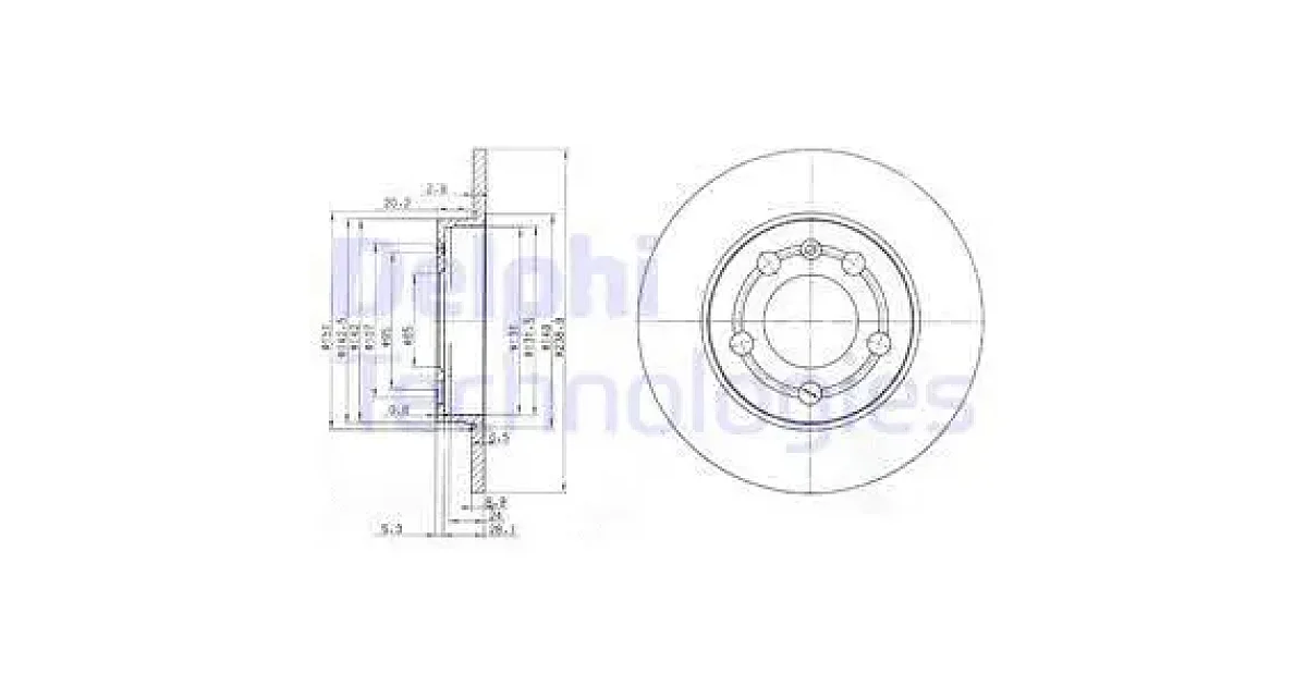 DELPHI BG3738, Тормозной диск
