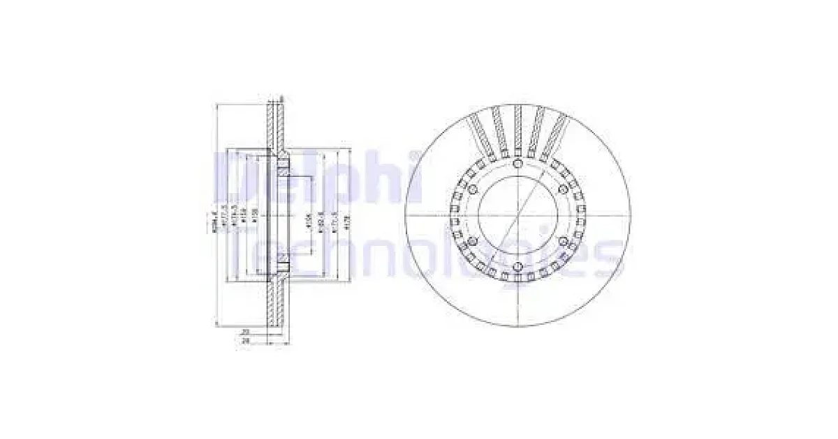 DELPHI BG2365, Тормозной диск