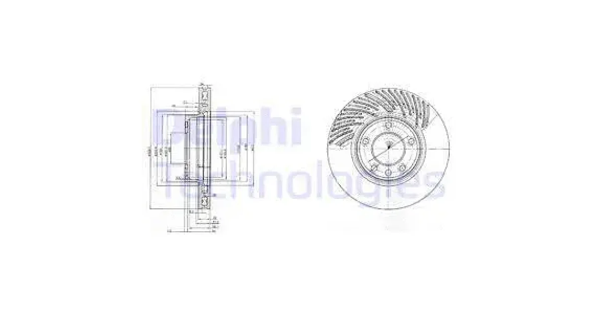 DELPHI BG9773, Тормозной диск