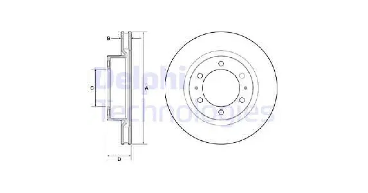 DELPHI BG4925C, Тормозной диск