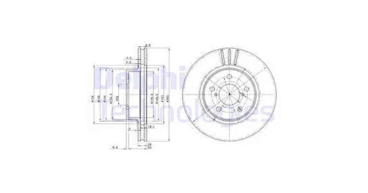 DELPHI BG2767, Тормозной диск