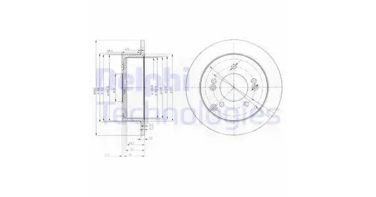 DELPHI BG3799, Тормозной диск
