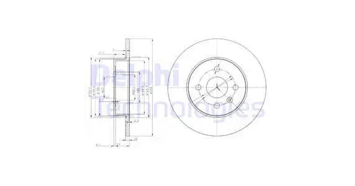 DELPHI BG3885C, Тормозной диск