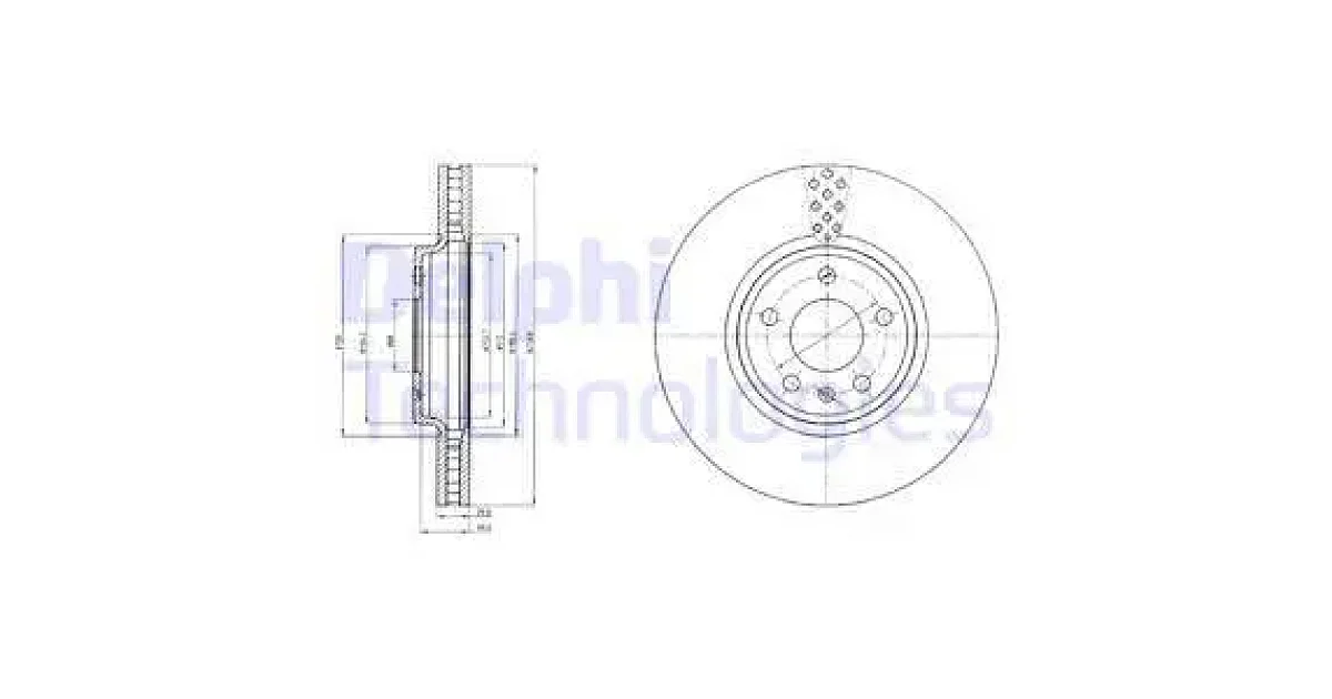DELPHI BG4080C, Тормозной диск