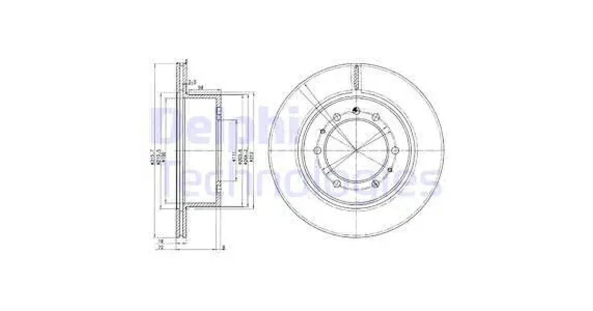 DELPHI BG3117, Тормозной диск