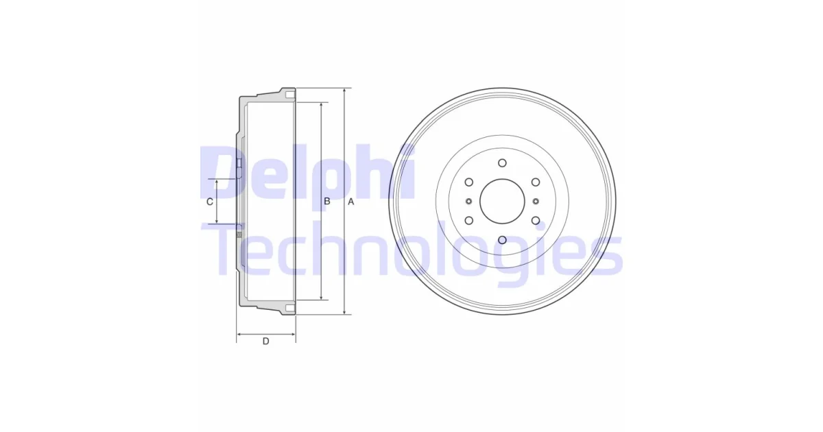 DELPHI BF623, Тормозной барабан