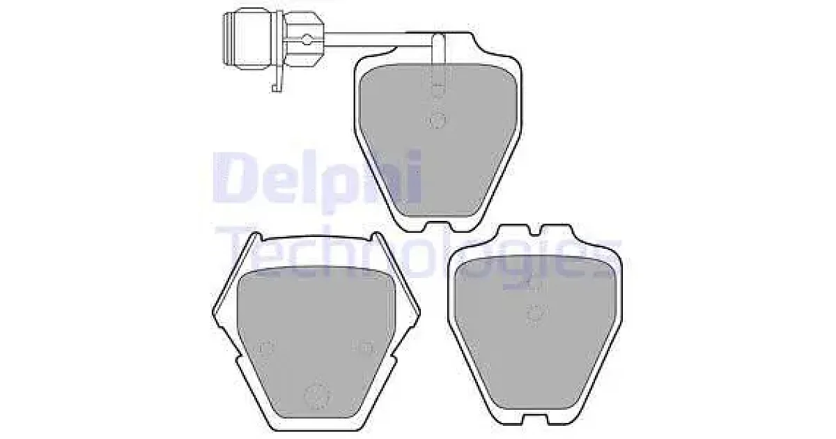 DELPHI LP1633, Комплект тормозных колодок, дисковый тормоз