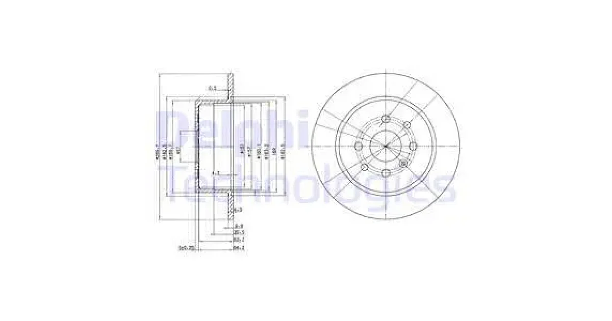 DELPHI BG3141, Тормозной диск