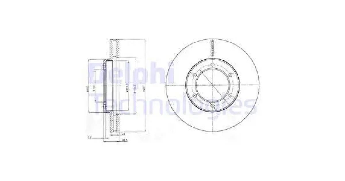 DELPHI BG4209, Тормозной диск