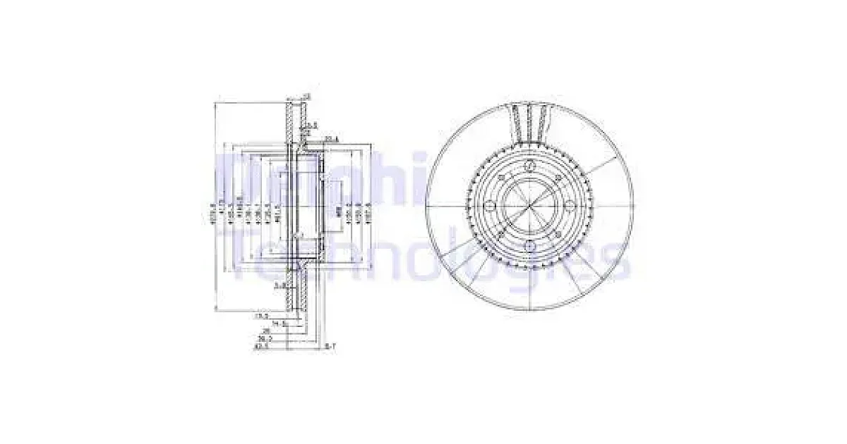DELPHI BG2720, Тормозной диск