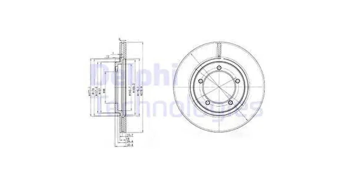 DELPHI BG2534, Тормозной диск