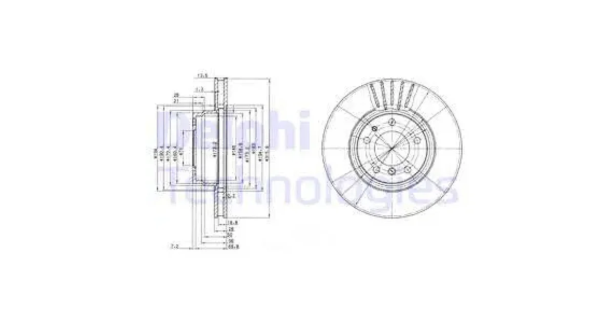 DELPHI BG3039, Тормозной диск