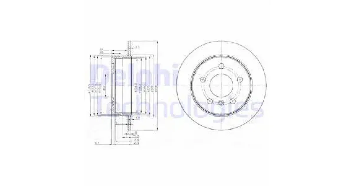 DELPHI BG3910C, Тормозной диск