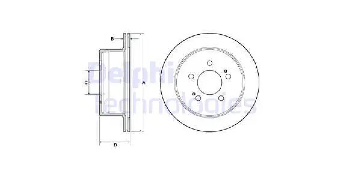 DELPHI BG4677C, Тормозной диск
