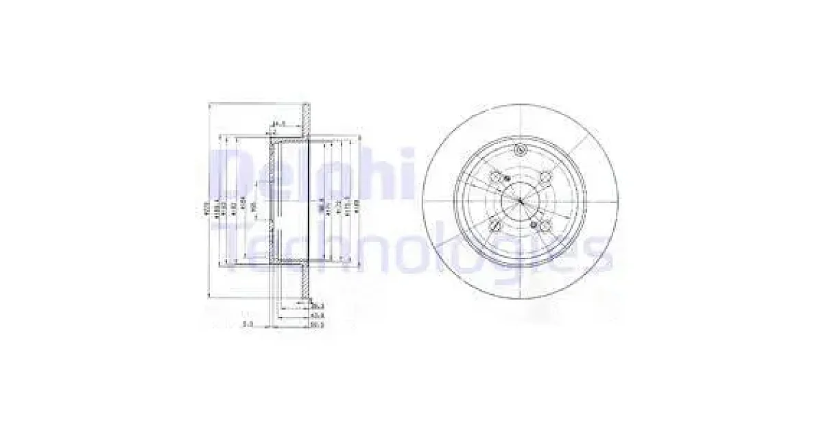 DELPHI BG3974, Тормозной диск