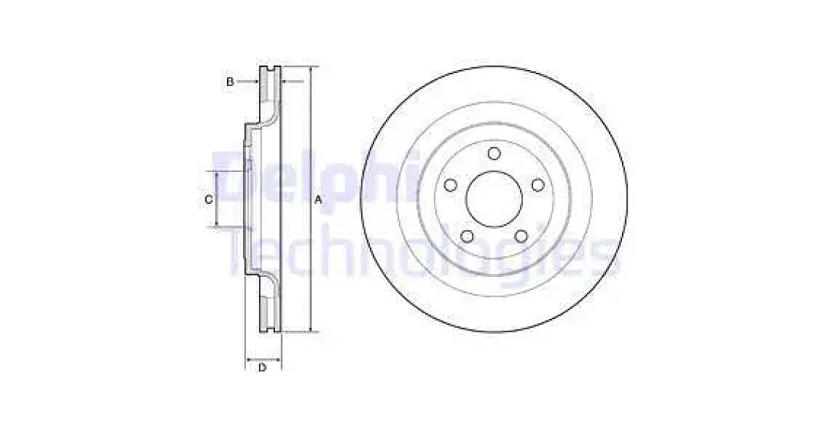 DELPHI BG4832C, Тормозной диск