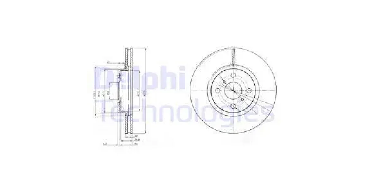 DELPHI BG4054, Тормозной диск