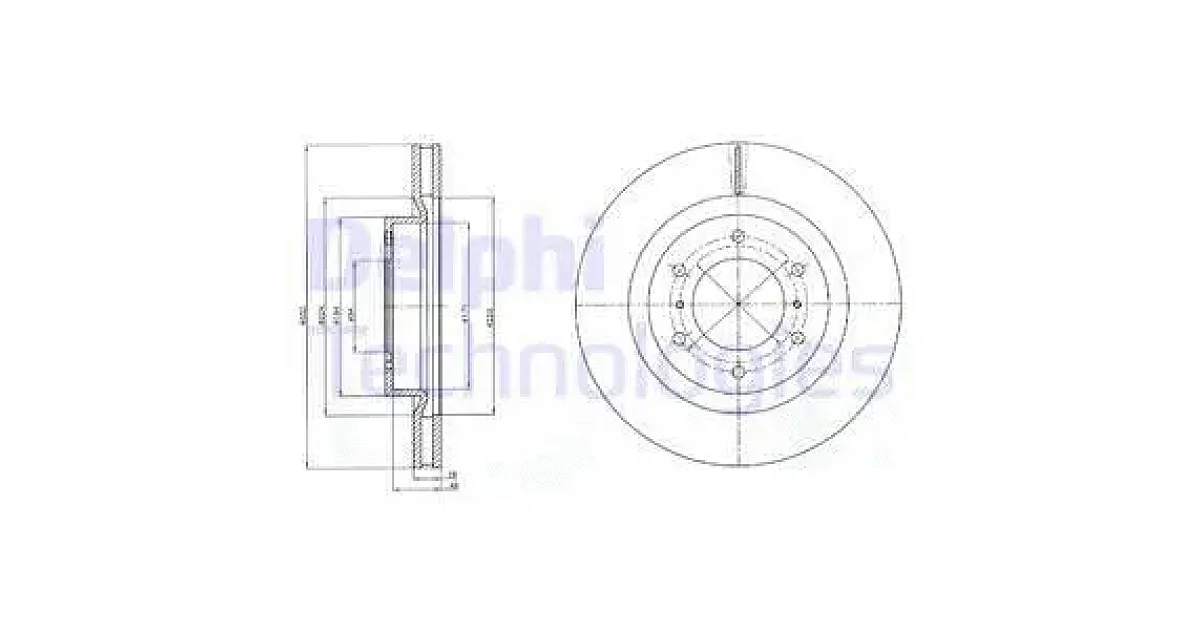 DELPHI BG4228, Тормозной диск