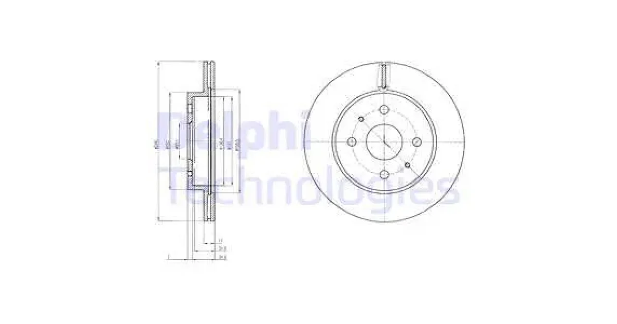 DELPHI BG4128, Тормозной диск