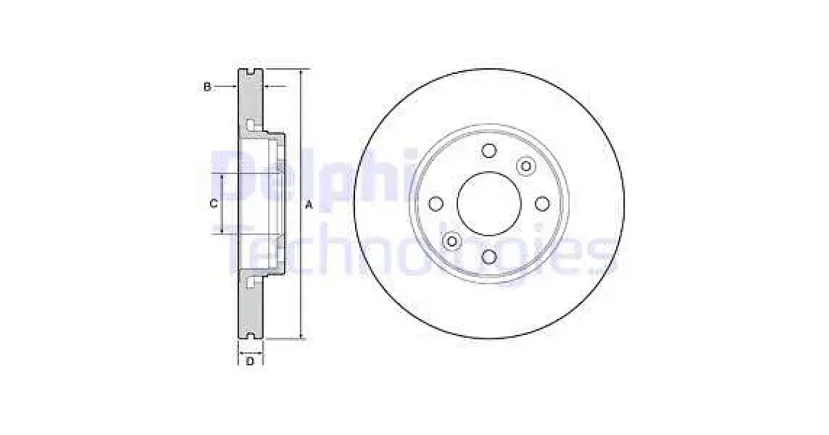 DELPHI BG4459C, Тормозной диск