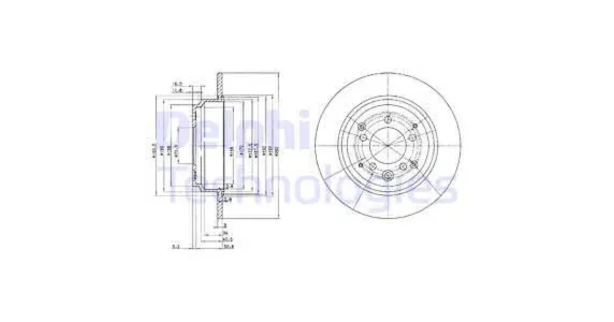 DELPHI BG3390, Тормозной диск