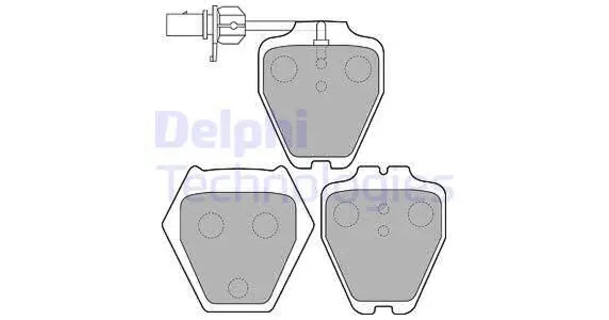 DELPHI LP1703, Комплект тормозных колодок, дисковый тормоз