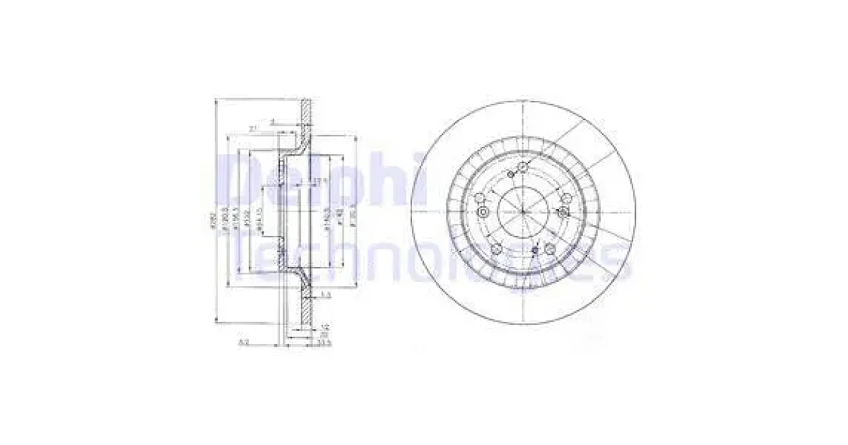 DELPHI BG3795, Тормозной диск
