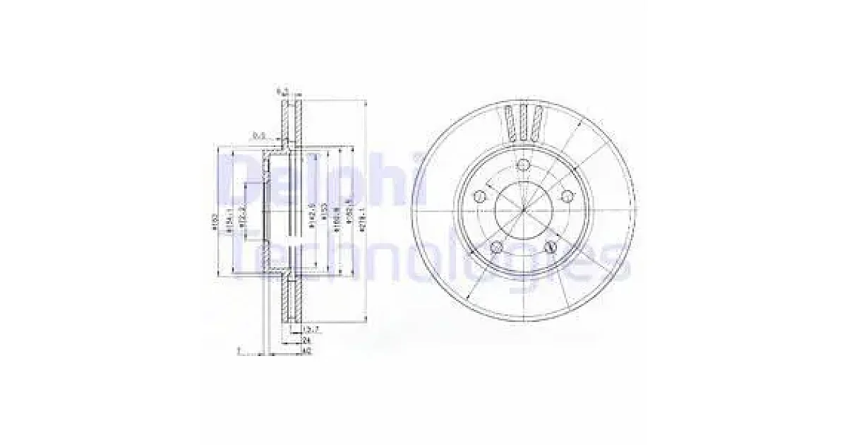 DELPHI BG3792, Тормозной диск