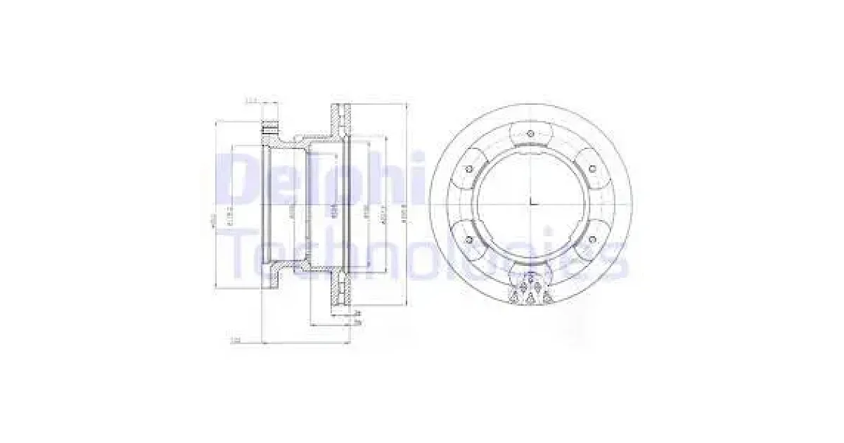 DELPHI BG9069, Тормозной диск