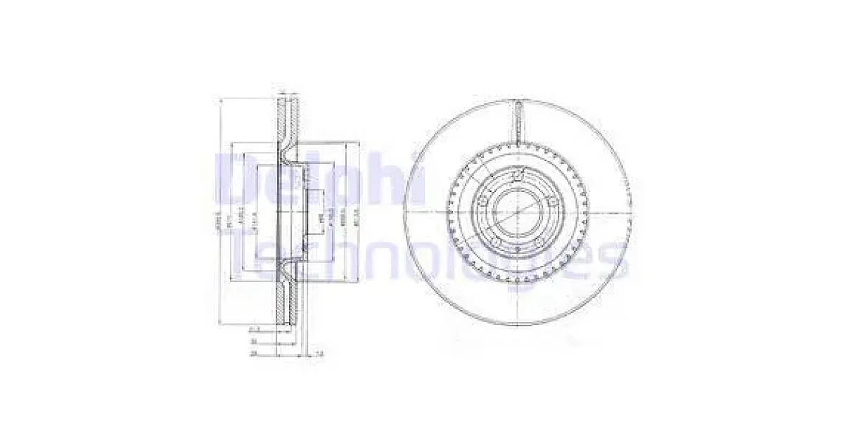 DELPHI BG9003, Тормозной диск