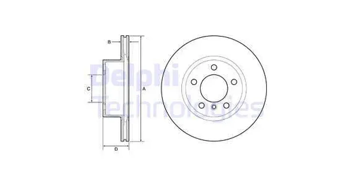 DELPHI BG4645C, Тормозной диск