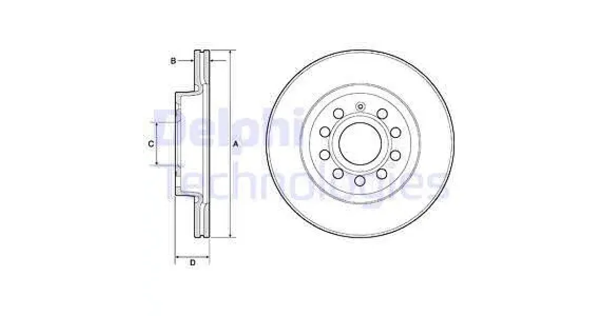 DELPHI BG3832C, Тормозной диск