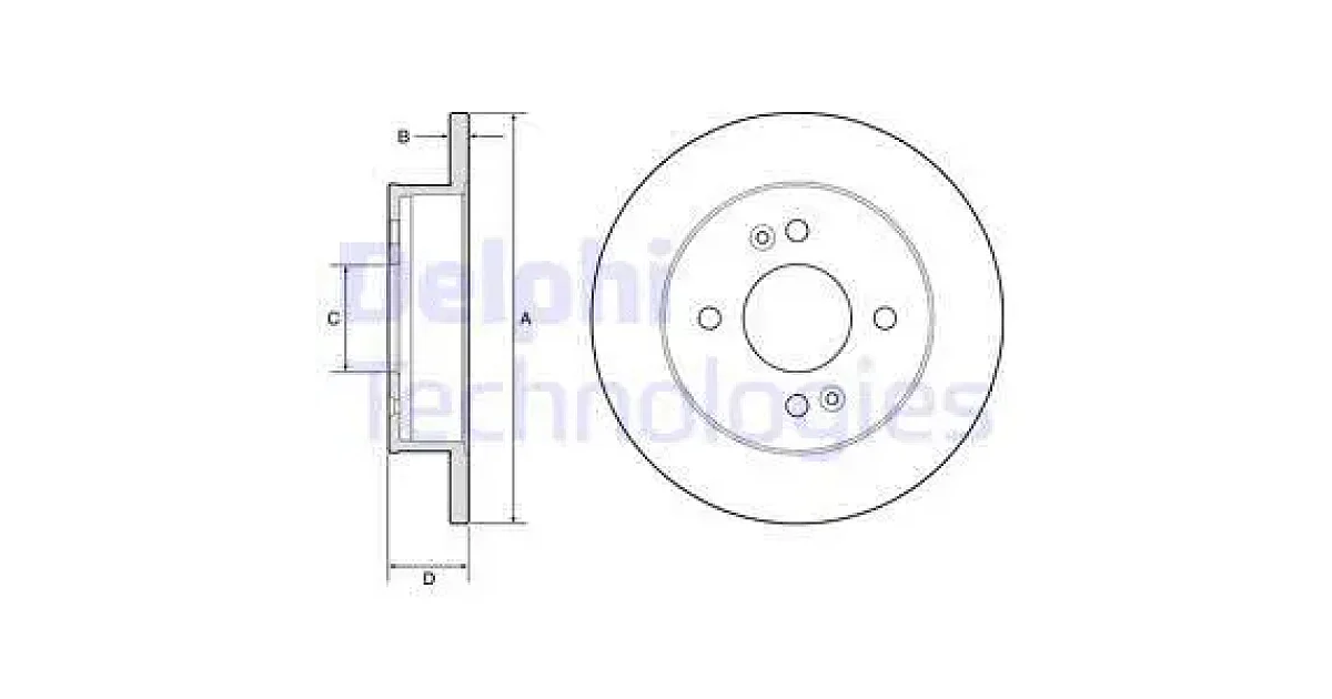 DELPHI BG4917C, Тормозной диск