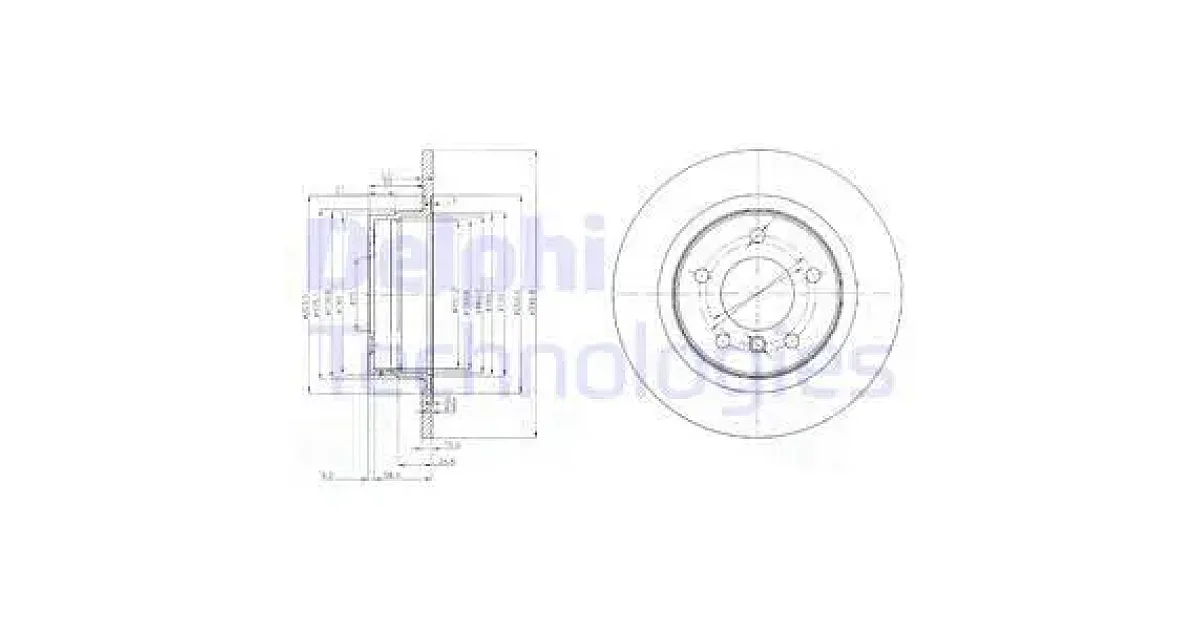 DELPHI BG3960, Тормозной диск