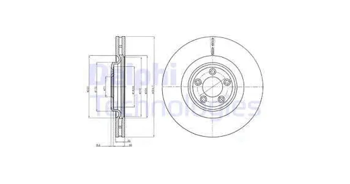 DELPHI BG9071C, Тормозной диск
